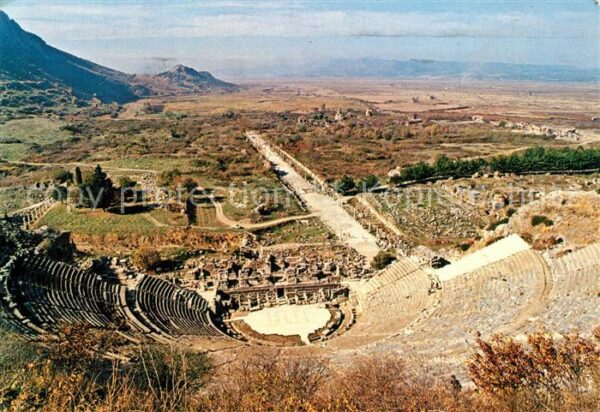 Efes Panorama Amphitheater Antike Stätte