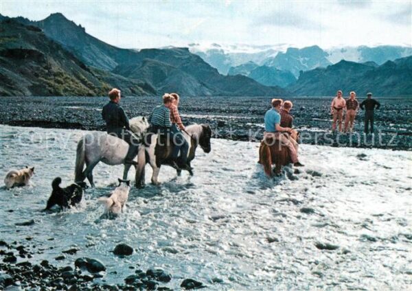 Island Iceland Thorsmörk mountain ridge River Krossá I