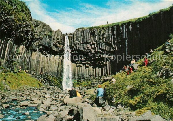 Island Iceland Svartifoss Wasserfall Skaftafell Nation