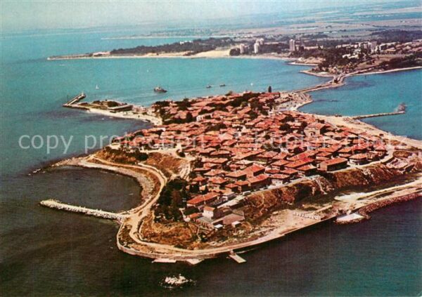 Nessebyr Nessebar Nessebre Halbinsel Fliegeraufnahme