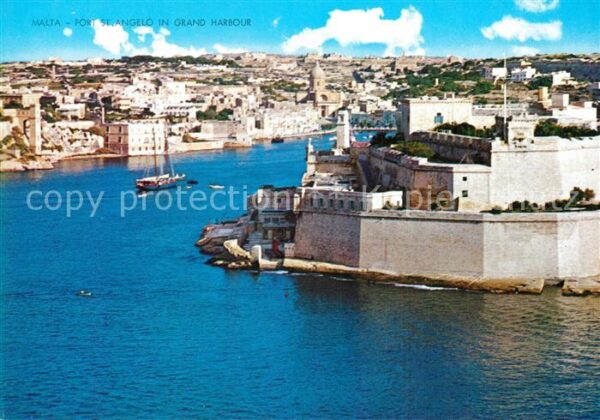 Malta Port Sant Angelo Grand Harbour aerial v