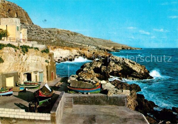 Malta Ghar Lapsi Bay Küstenpanorama
