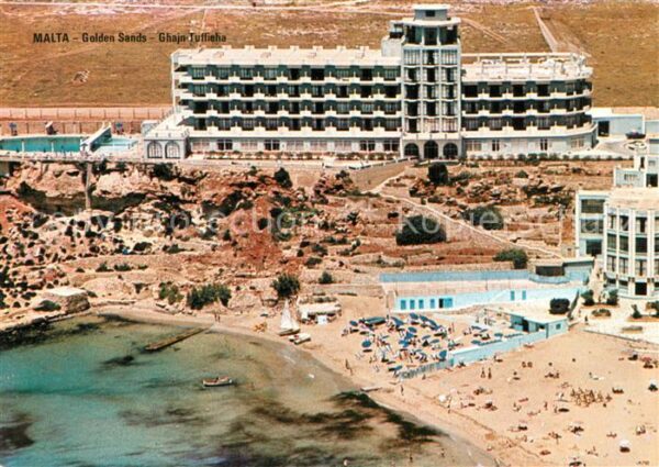 Malta Golden Sands Ghajn Tuffieha Beach aeria