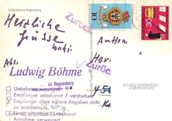 Regensburg Stadtzentrum Dom St Peter Fliegeraufnah – Bild 2