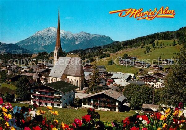 Maria Alm Steinernen Meer Ortsmotiv mit Kirche Steinernes Meer