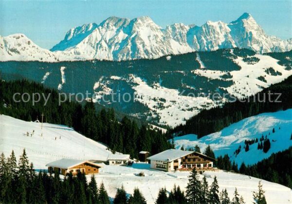 Hinterglemm Saalbach Berggasthof Ellmau Alm Wintersportplatz