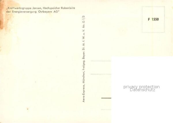 Pfreimd Kraftwerksgruppe Jansen Hochspeicher Ra – Bild 2