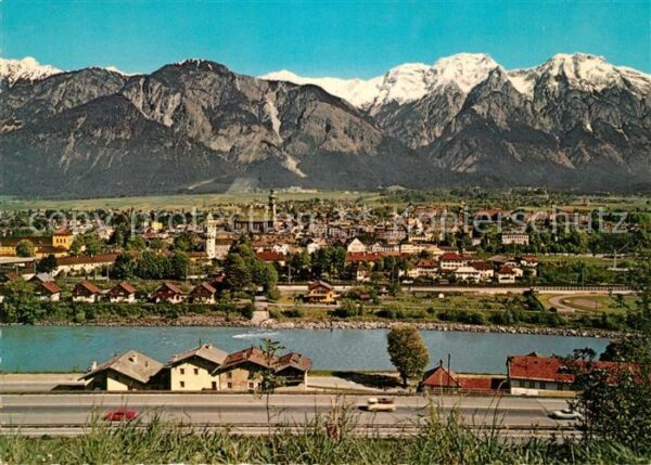 Hall Tirol Panorama Blick gegen Bettelwurf Karwend