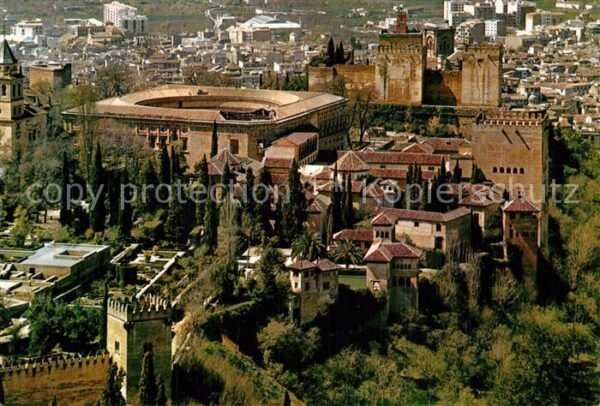 Granada Andalucia Vista general de la Alhambra