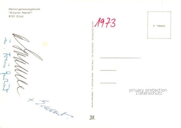 Ettal Müttergenesungsheim Ettaler Mandl Flieg – Bild 2