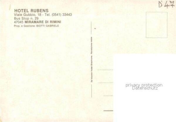 Miramare di Rimini  Hotel Rubens Terrasse Restaurant – Bild 2