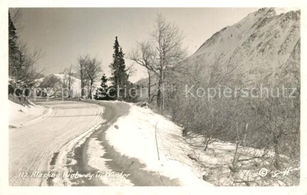Alaska US-State Highway in Winter