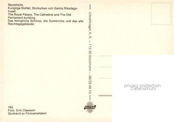 Stockholm Fliegeraufnahme Schloss Domkirche – Bild 2
