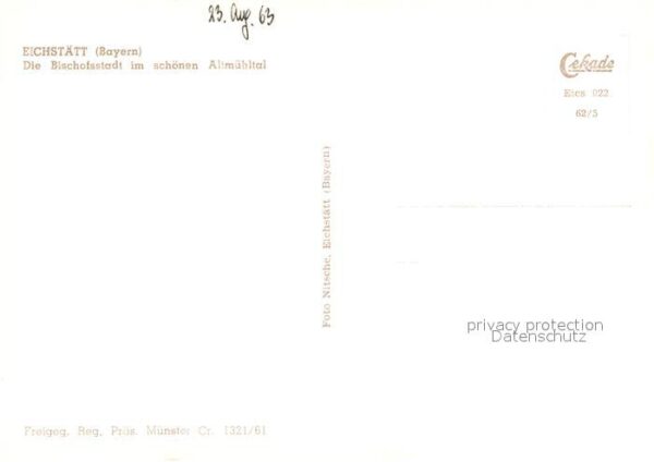 Eichstaett Oberbayern Fliegeraufnahme Bischofsstadt Altm?hlta – Bild 2
