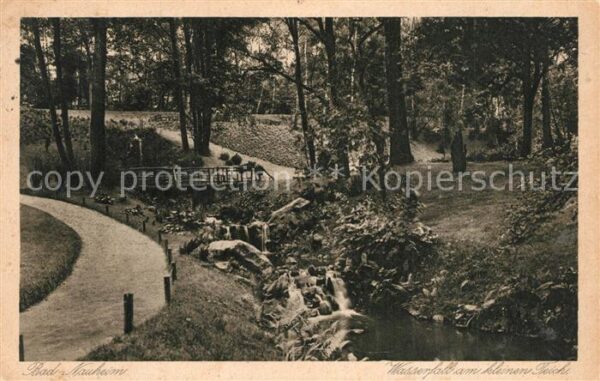Bad Nauheim Wasserfall kleiner Teich