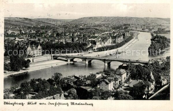Wuerzburg Panorama von der Marienburg