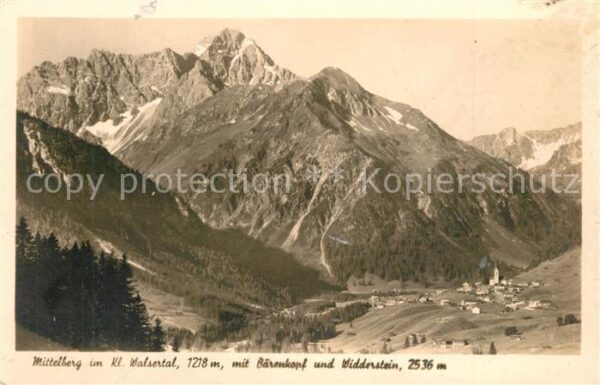 Mittelberg Kleinwalsertal Bärenkopf Widderstein