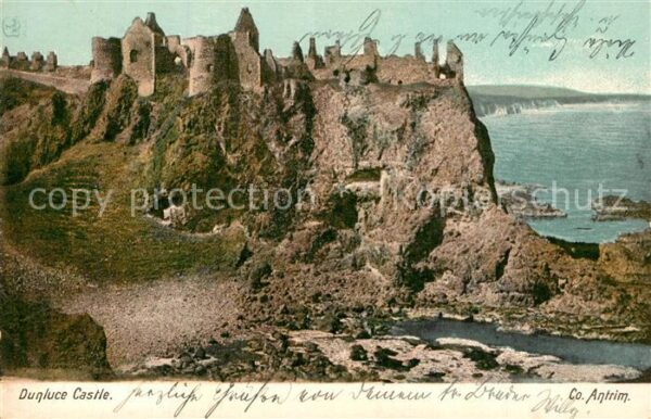 Dunluce Panorama Castle Coast