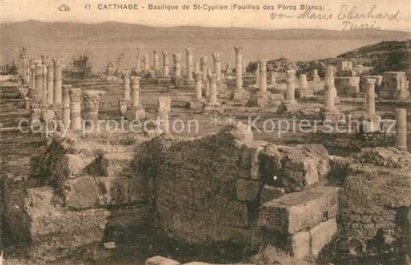 Carthage Karthago Basilique de Saint Cyprien Fouilles des