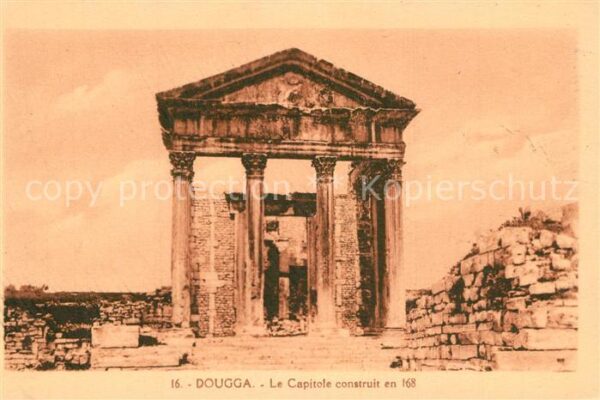 Dougga Le Capitole construit en 168 Ruines