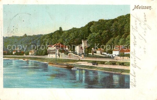 Meissen Elbe Sachsen Partie an der Elbe