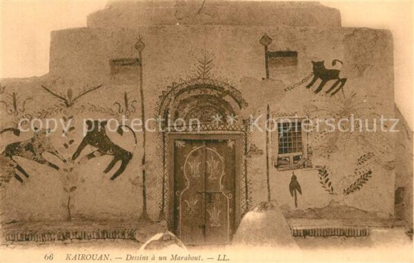 Kairouan Qairawan Dessins a un Marabout