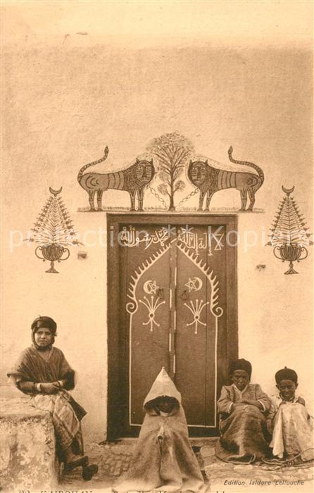 Kairouan Qairawan Bewohner Haustür