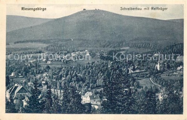 Schreiberhau Niederschlesien Panorama mit Reifträger Riesengebirge