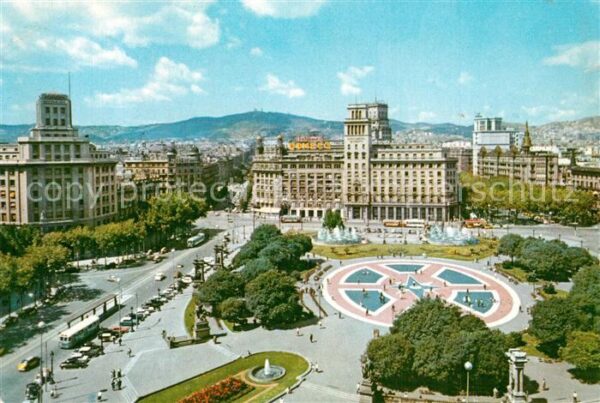 Barcelona Cataluna Plaza de Cataluna vista parcial