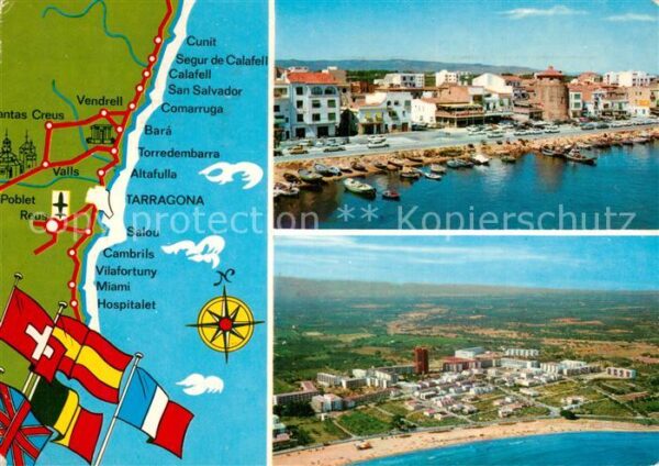 Cambrils Puerto Mapa vista aérea
