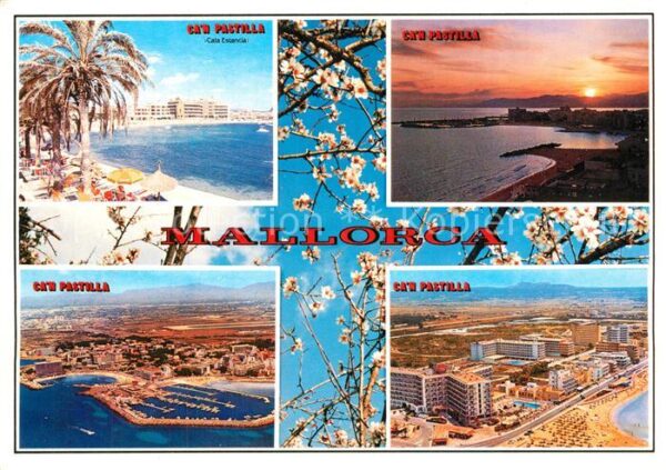 Can Pastilla Palma de Mallorca Panorama Küstenpanorama Hafen Fliegerau