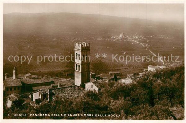 Assisi Umbria Panorama della pianura umbra dalla Rocc