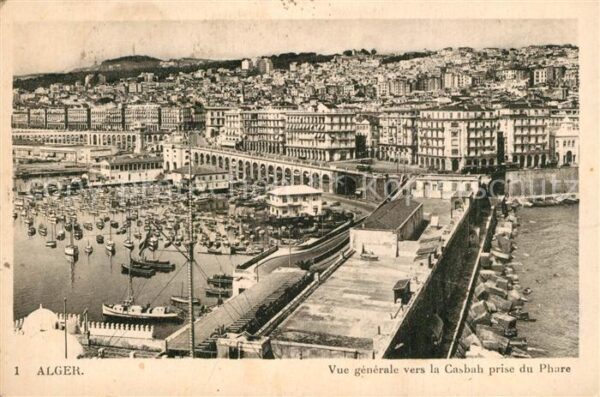 Alger Algerien Vue generale vers la Casbah prise du Ph