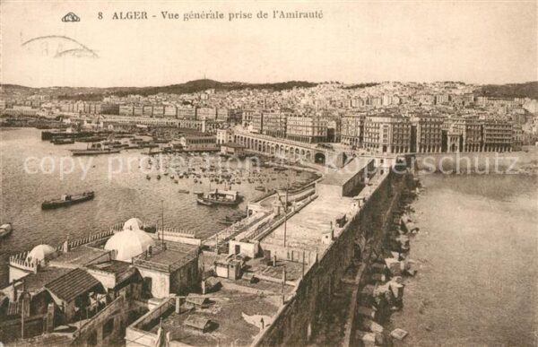 Alger Algerien Vue generale prise de l'Amiraute