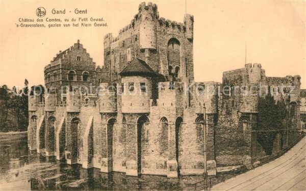 Gand Belgien Chateau des Comtes vu du Petit Gewad