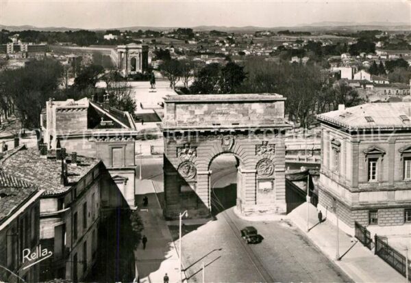 Montpellier Herault Vue d’ensemble sur le Peyrou Arc de Tri