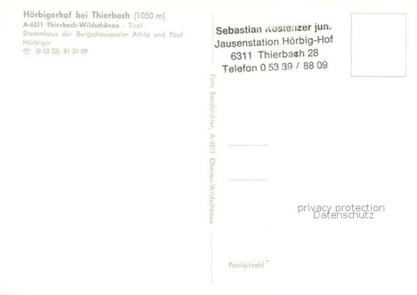 Thierbach Wildschoenau Jausenstatio Hörbigerhof – Bild 2