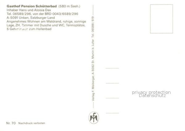Unken Gasthof Pension Schütterbad – Bild 2