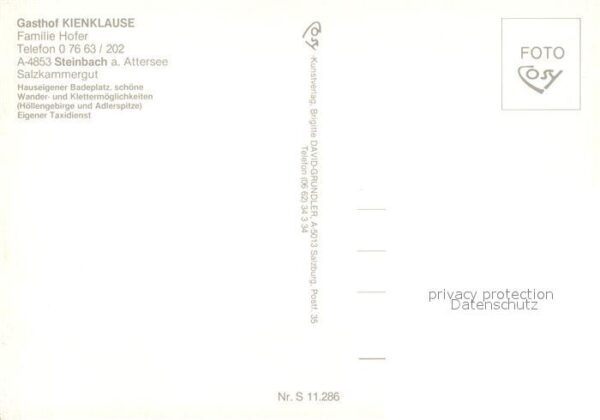Steinbach Attersee Gasthof Kienklause – Bild 2