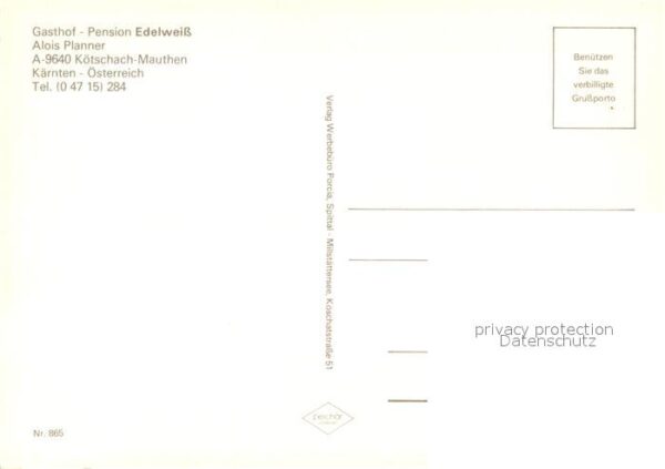 Koetschach-Mauthen Kaernten Pension Gasthof Edelweiß – Bild 2