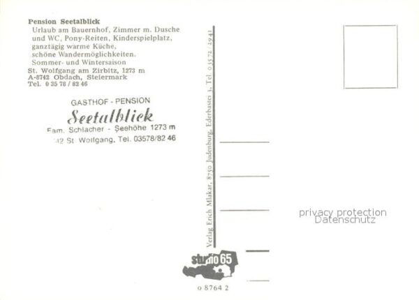 Wolfgang Salzkammergut St Pension Seetalblick Fliegeraufnahme – Bild 2