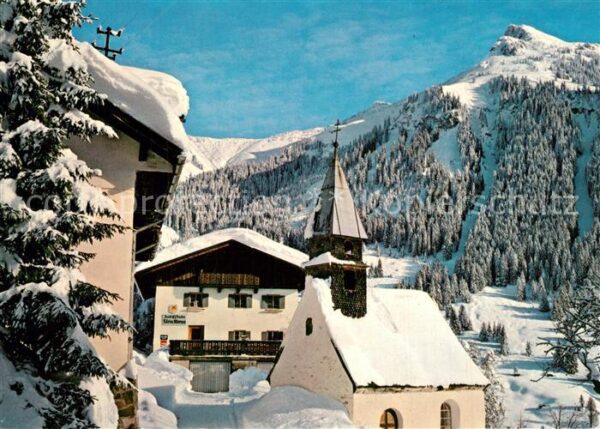 Nesselwaengle Tirol Rauth Winterpanorama Kirche