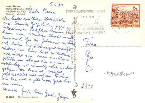P?rtschach W?rthersee Hotel Rainer Fliegeraufnahme – Bild 2