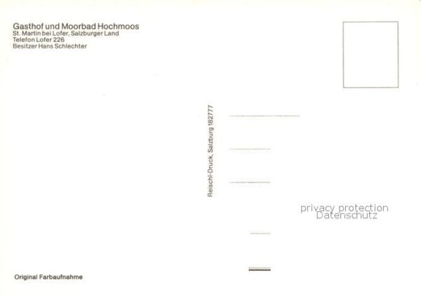 St Martin Lofer Gasthof-Moorbad Hochmoos – Bild 2