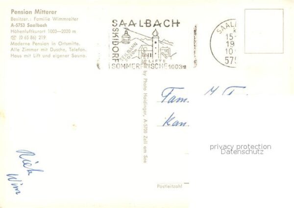 Saalbach-Hinterglemm Pension Mitterer – Bild 2