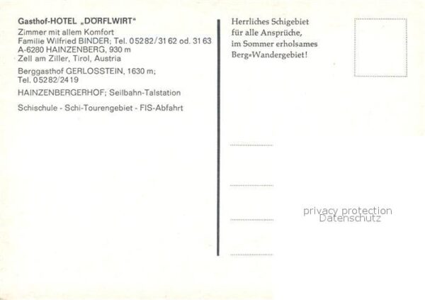 Hainzenberg Gasthof-Hotel D?rflwirt Liftst?berl Arb – Bild 2