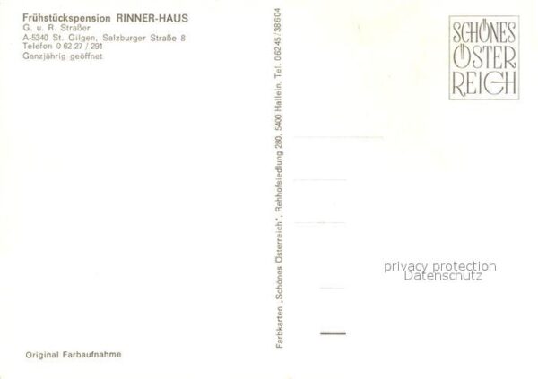 St Gilgen Salzkammergut Pension Rinner-Haus – Bild 2