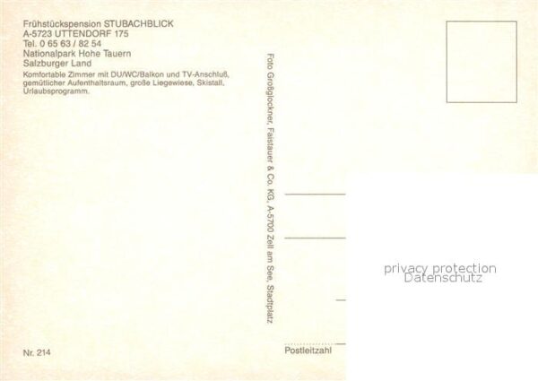 Uttendorf Salzburg Pension Stubachblick – Bild 2