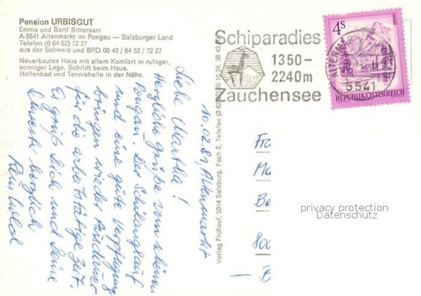 Altenmarkt Pongau Pension Urbisgut – Bild 2