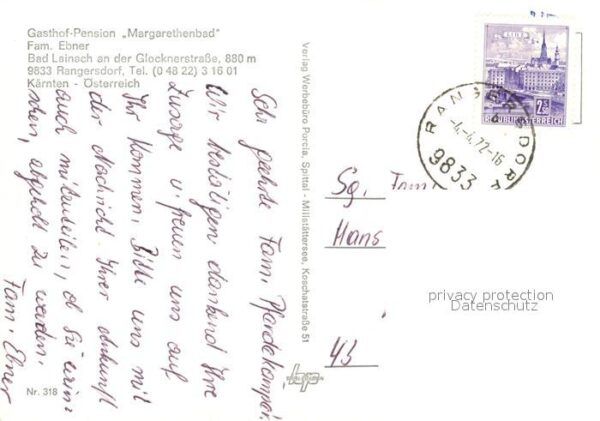 Bad Lainach Winklern Gasthof Margarethenbad – Bild 2